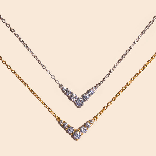 Soft V Necklace - 925 Sterling Silber